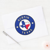Sticker Rond Austin Texas (Enveloppe)