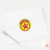 STICKER ROND AUSTIN, TEXAS (Enveloppe)