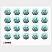 Sticker Rond Austin Texas backround (Feuille)