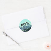 Sticker Rond Austin Texas backround (Enveloppe)