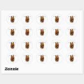 Sticker Rond Australian Terrier Papa 2 (Feuille)
