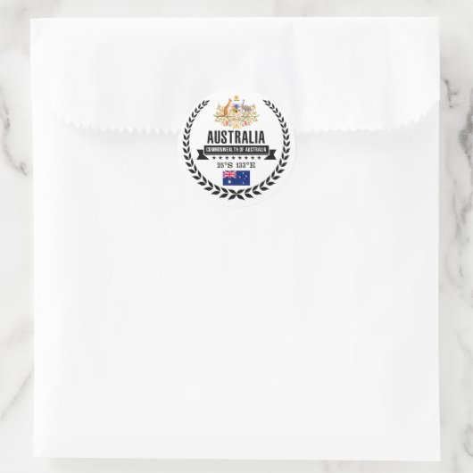 Sticker Rond Australie (Sac)