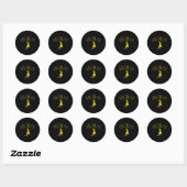 Sticker Rond Australie Boxe Kangourou (Feuille)
