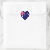 Sticker Rond Australie - Coeur du drapeau (Sac)