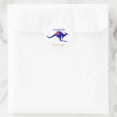 Sticker Rond Australie Drapeau Kangaroo Thunder_Cove (Sac)