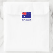 Sticker Rond Australie Drapeau & Word (Sac)