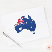 Sticker Rond Australie Flagge Australie Style Design (Enveloppe)