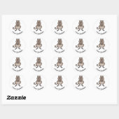 Sticker Rond Australie - J'aime QUOKKAS - Marsupial - Faune - (Feuille)