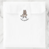 Sticker Rond Australie - J'aime QUOKKAS - Marsupial - Faune - (Sac)