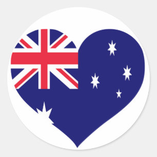Sticker Rond Australie Love