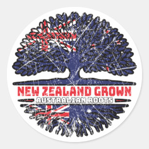 Sticker Rond Australie Nouvelle-Zélande