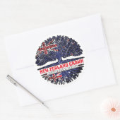 Sticker Rond Australie Nouvelle-Zélande (Enveloppe)