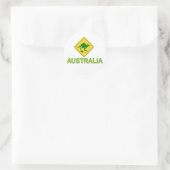 Sticker Rond Australie Soccer Kangaroo (Sac)