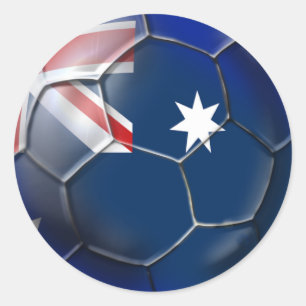 Sticker Rond Australie Socceroos Fans de football drapeau austr