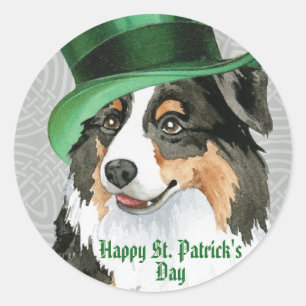 Sticker Rond Australien du jour de St Patrick