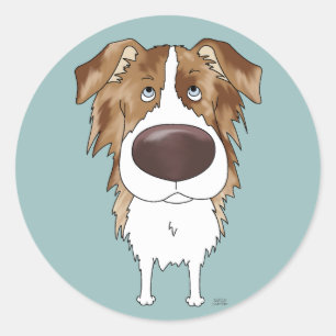 Sticker Rond Australiens - grand nez et bout