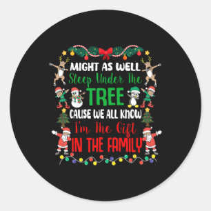 Sticker Rond Autant dormir sous l'arbre puisque nous connaisson