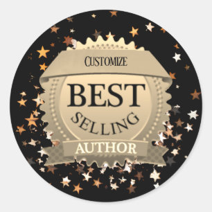 Sticker Rond Auteur best-seller personnalisé 