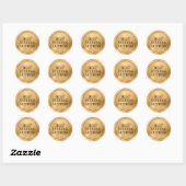 Sticker Rond Auteur Gold Best Selling (Feuille)