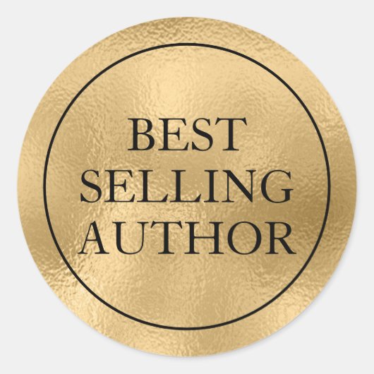 Sticker Rond Auteur Gold Best Selling (Devant)