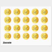 Sticker Rond Auteur local Gradient or brillant (Feuille)