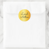 Sticker Rond Auteur local Gradient or brillant (Sac)