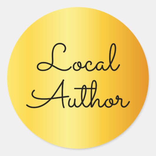 Sticker Rond Auteur local Gradient or brillant (Devant)