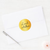 Sticker Rond Auteur local Gradient or brillant (Enveloppe)