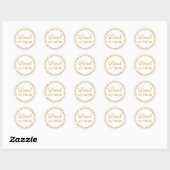Sticker Rond Auteur local Livre Promo Gold White (Feuille)
