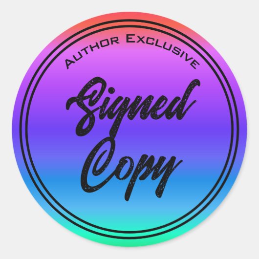 Sticker Rond Auteur Signé Copie Arc-en-ciel (Devant)