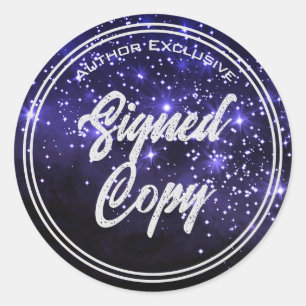 Sticker Rond Auteur Signé Copie Galaxy