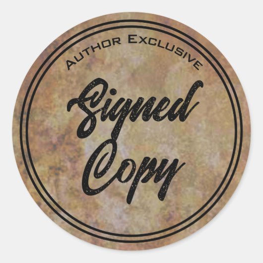 Sticker Rond Auteur Signé Copie Parchemin (Devant)