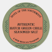 Sticker Rond Authentic Hatch Green Chile Custom Spice Label (Devant)