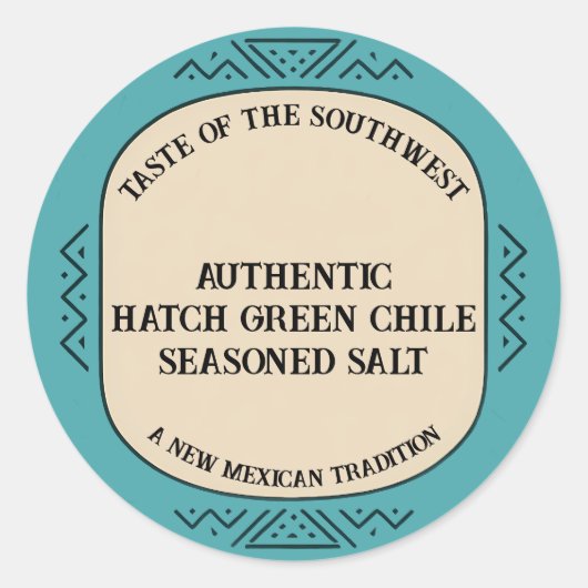 Sticker Rond Authentic Hatch Green Chile Spice Custom (Devant)
