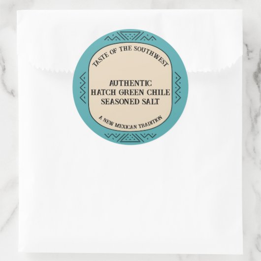Sticker Rond Authentic Hatch Green Chile Spice Custom (Sac)