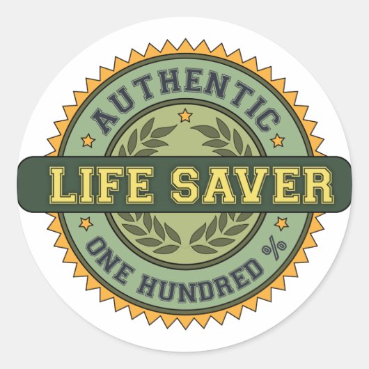 Sticker Rond Authentic Life Saver (Devant)