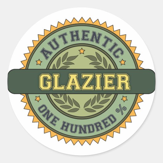 Sticker Rond Authentique Glazier (Devant)