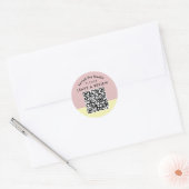 Sticker Rond Author Book Review Request QR Code Pastel (Enveloppe)