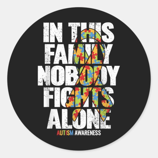 Sticker Rond Autism (Devant)