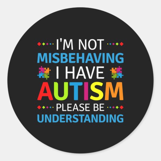 Sticker Rond Autism (Devant)