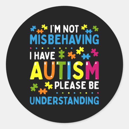 Sticker Rond Autism (Devant)