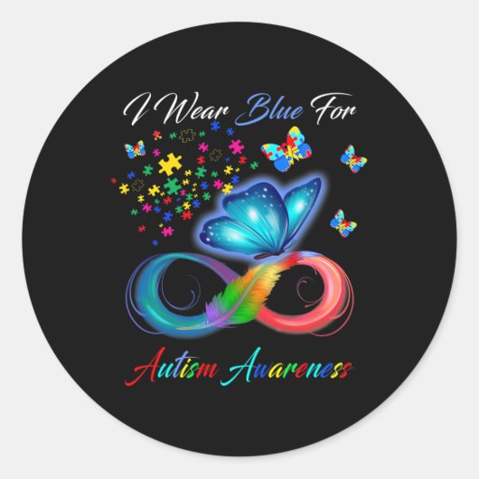 Sticker Rond Autism Aware (Devant)