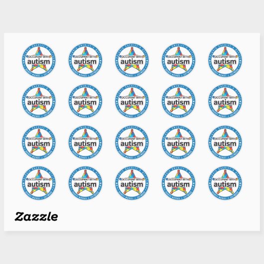 Sticker Rond Autism Decal Programme | Autism Decal Program (Feuille)
