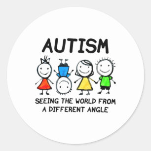 Sticker Rond Autism Seeing The World From A