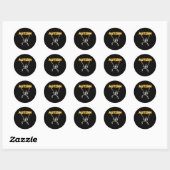 Sticker Rond Autism Skeleton drôle Bizarrement Spécifique Mème (Feuille)