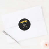 Sticker Rond Autism Skeleton Meme (Enveloppe)