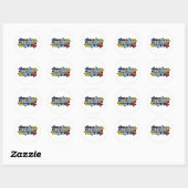 STICKER ROND AUTISME (Feuille)