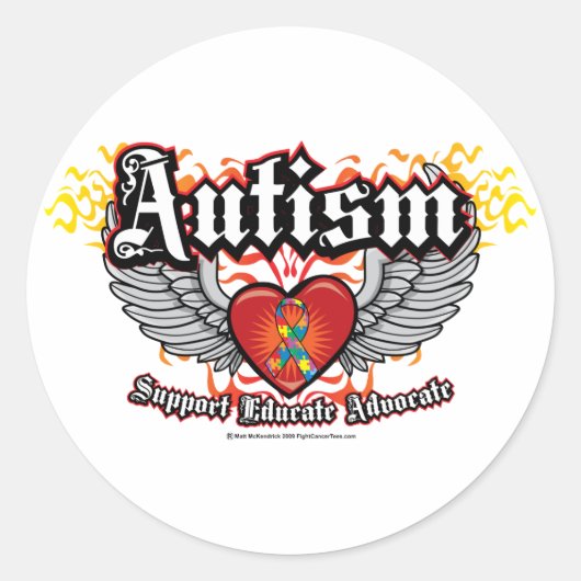 Sticker Rond Autisme (Devant)