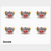 Sticker Rond Autisme (Feuille)