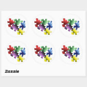 Sticker Rond Autisme (Feuille)
